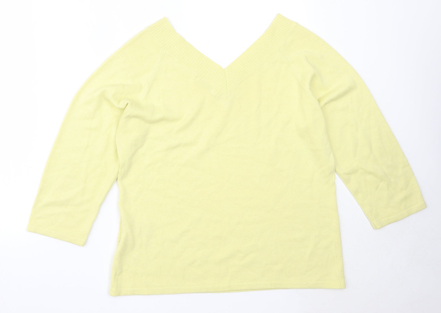 Womens UK Size L Signature Experience Yellow Pullover Jumper