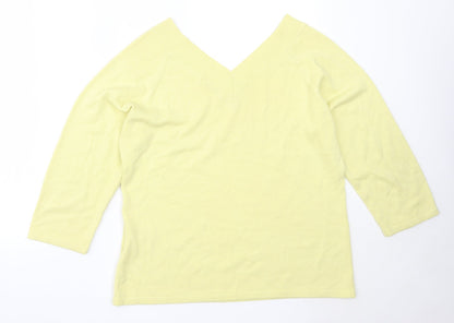 Womens UK Size L Signature Experience Yellow Pullover Jumper