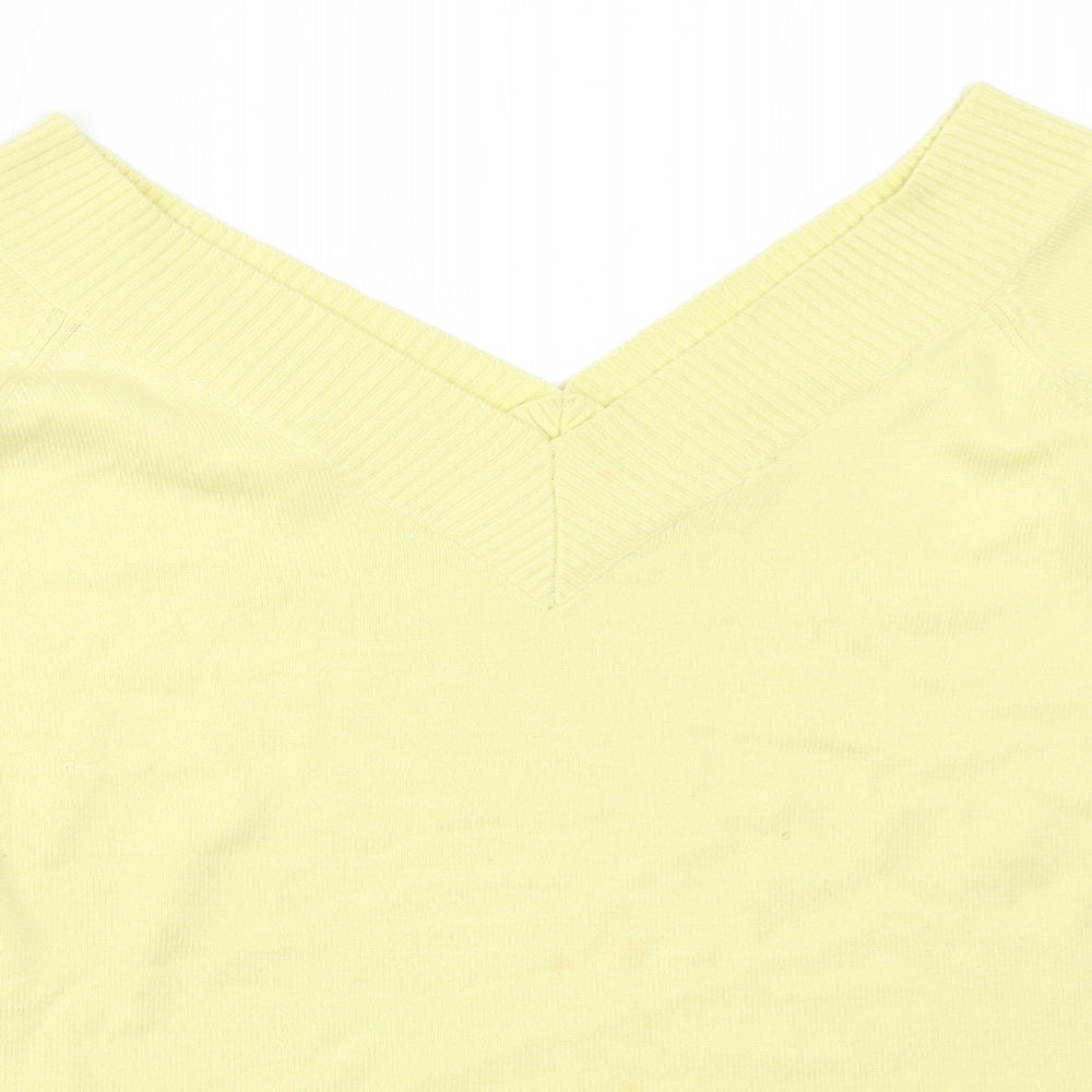 Womens UK Size L Signature Experience Yellow Pullover Jumper