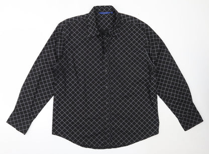 Mens UK Size XL Freeport Black  Button-Up Long Sleeve Casual Shirt