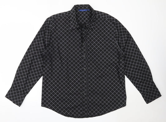 Mens UK Size XL Freeport Black  Button-Up Long Sleeve Casual Shirt