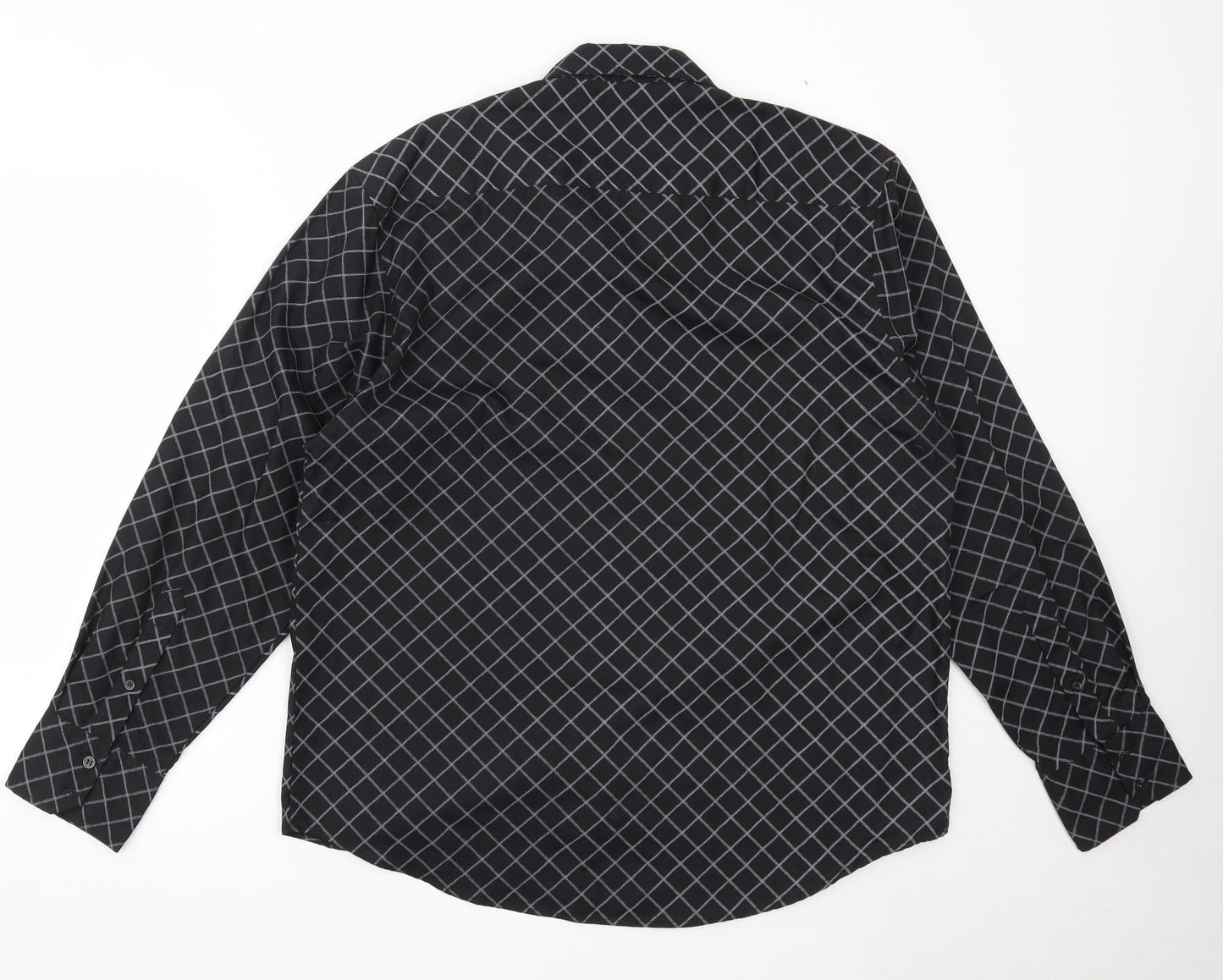 Mens UK Size XL Freeport Black  Button-Up Long Sleeve Casual Shirt