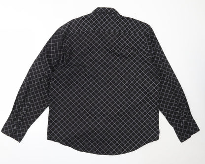 Mens UK Size XL Freeport Black  Button-Up Long Sleeve Casual Shirt