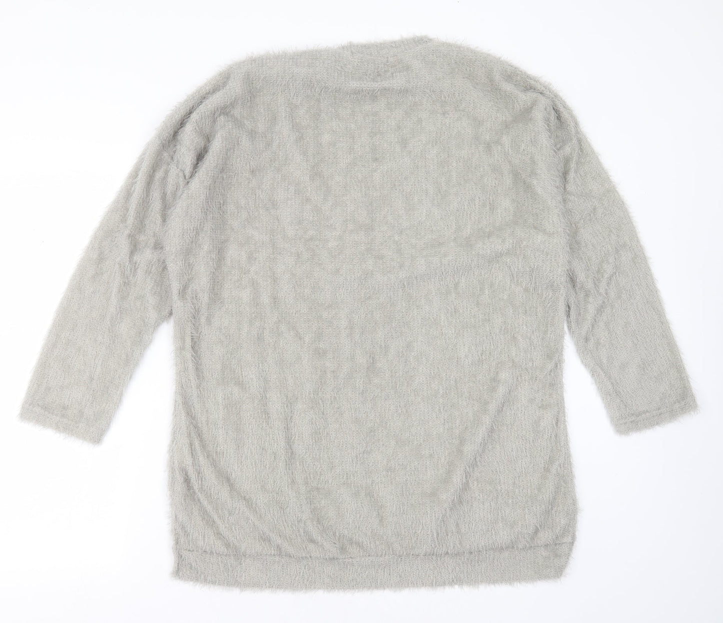 Womens UK Size 2XL MissLook Grey Pullover Jumper