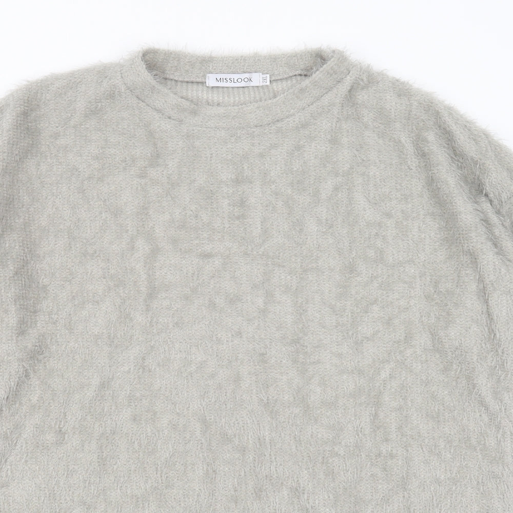 Womens UK Size 2XL MissLook Grey Pullover Jumper
