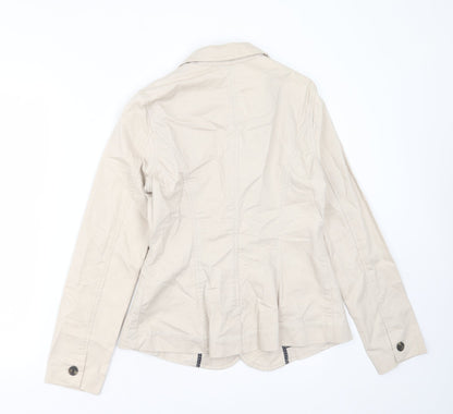 Maine New England Womens Beige   Jacket  Size 10  Button