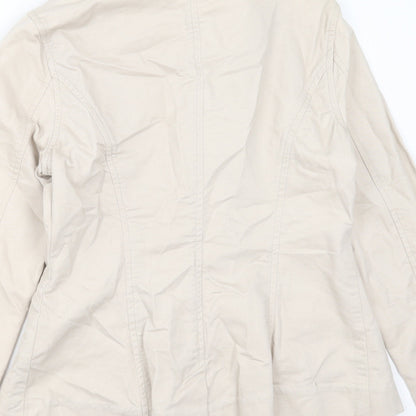 Maine New England Womens Beige   Jacket  Size 10  Button