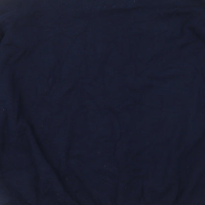 SANDSTONE Mens Blue Collared  Polyester Pullover Jumper Size XL