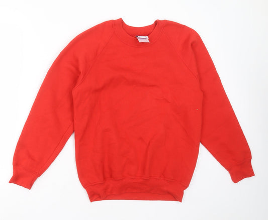 Mens UK Size XS Russell Red Pullover Sweatshirt