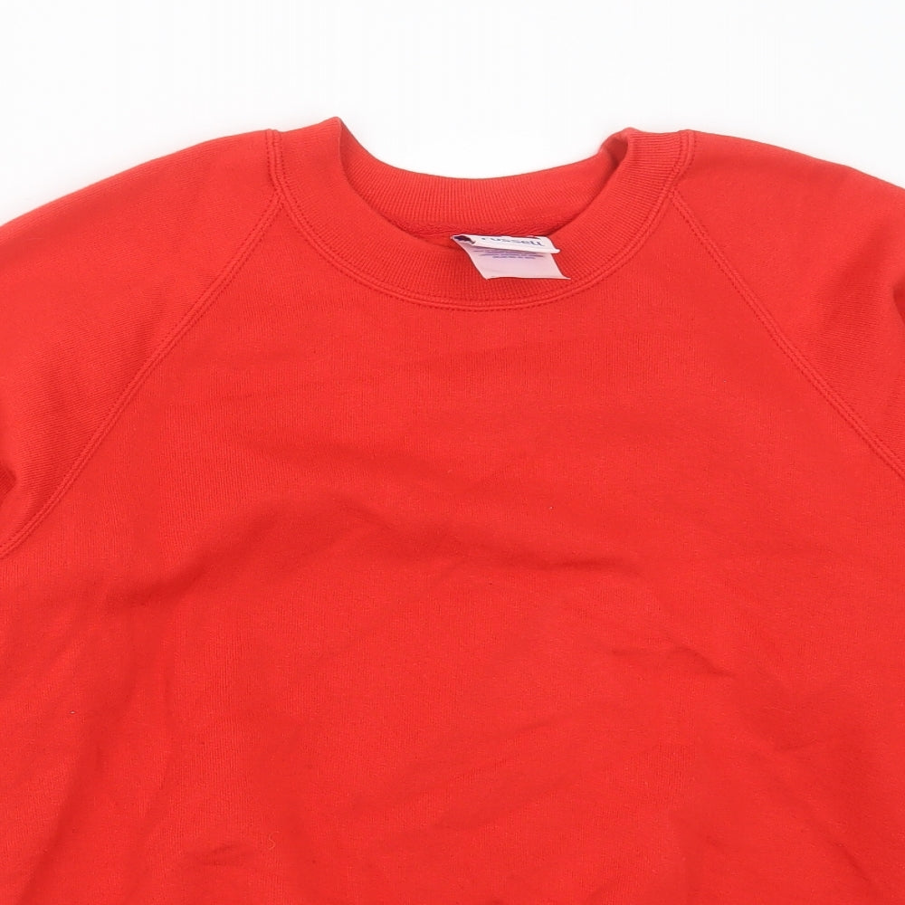 Mens UK Size XS Russell Red Pullover Sweatshirt