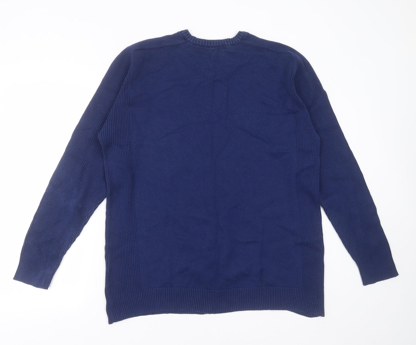 Propeller Mens Blue Round Neck  Cotton Pullover Jumper Size 2XL