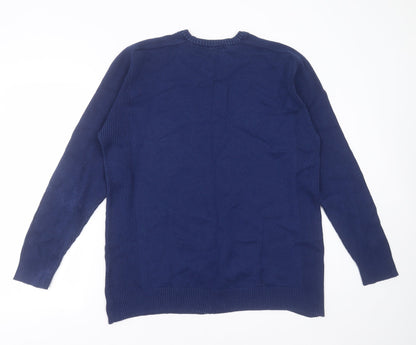 Propeller Mens Blue Round Neck  Cotton Pullover Jumper Size 2XL