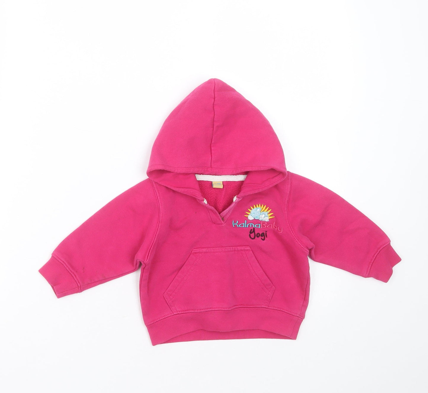 Kalma Baby Yogi Girls Pink  Cotton Pullover Jumper Size 6-9 Months