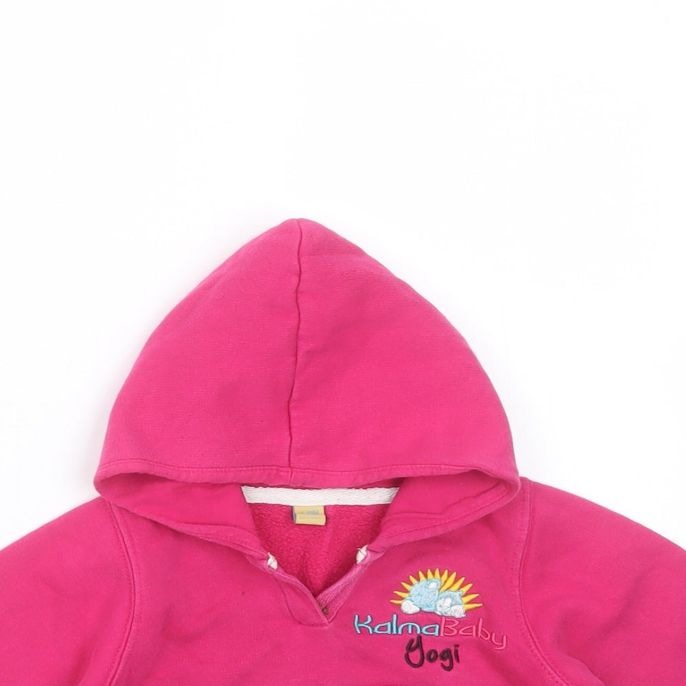 Kalma Baby Yogi Girls Pink  Cotton Pullover Jumper Size 6-9 Months