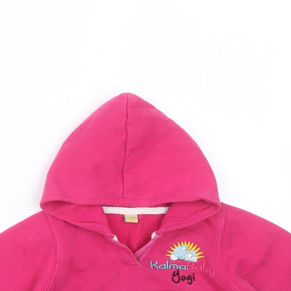 Kalma Baby Yogi Girls Pink  Cotton Pullover Jumper Size 6-9 Months