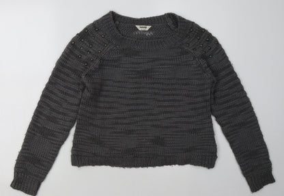 Tammy Girls Grey  Acrylic Pullover Sweatshirt Size 14-15 Years  Pullover