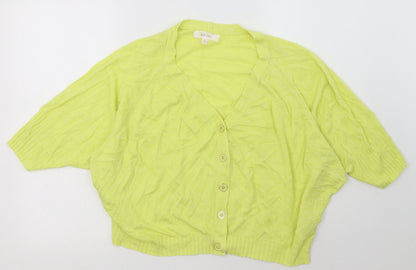 Womens UK Size XL Marks and Spencer Green Cardigan Jumper