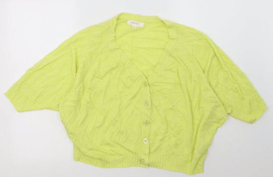 Womens UK Size XL Marks and Spencer Green Cardigan Jumper