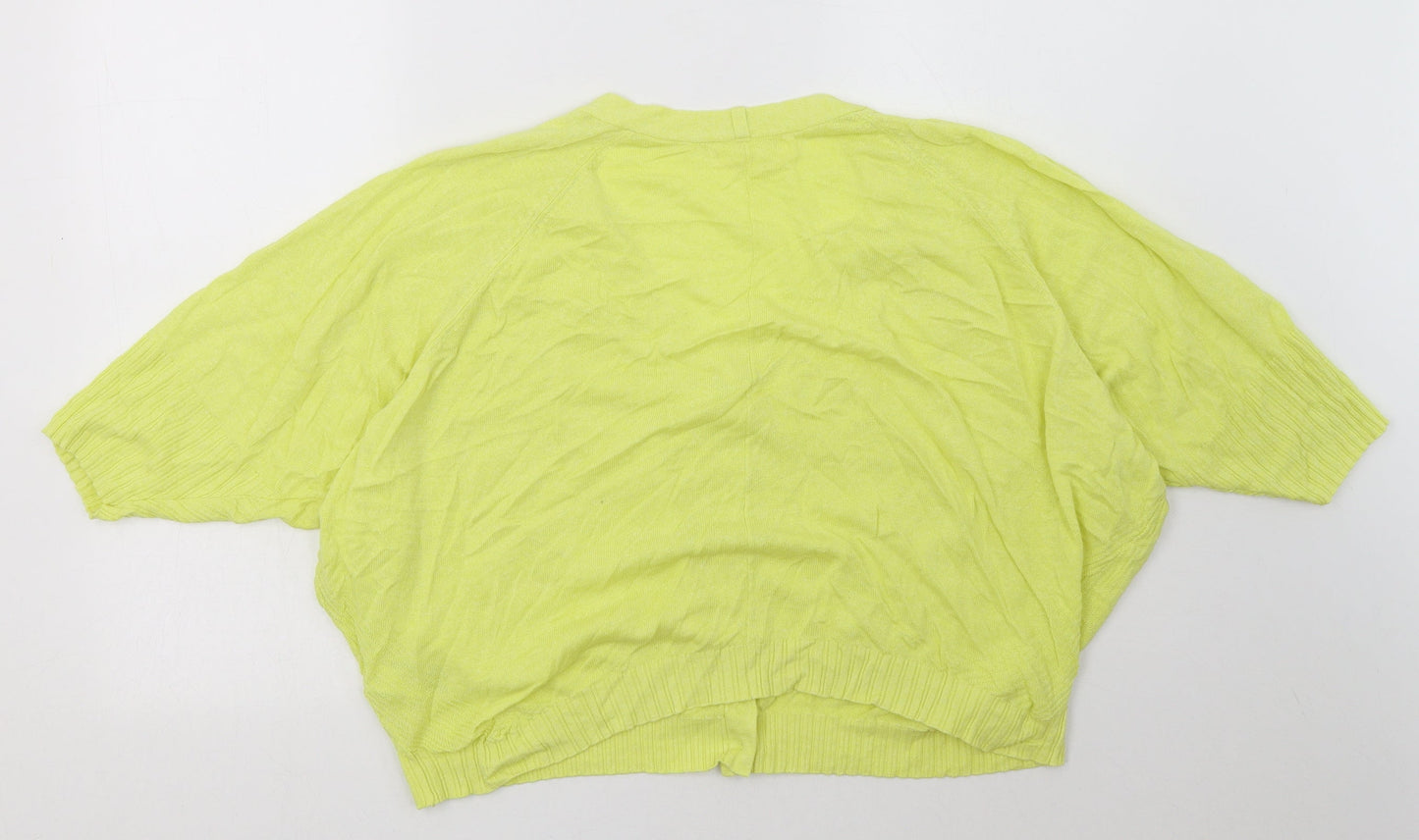 Womens UK Size XL Marks and Spencer Green Cardigan Jumper