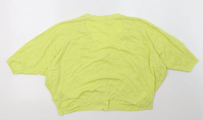 Womens UK Size XL Marks and Spencer Green Cardigan Jumper