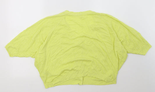Womens UK Size XL Marks and Spencer Green Cardigan Jumper