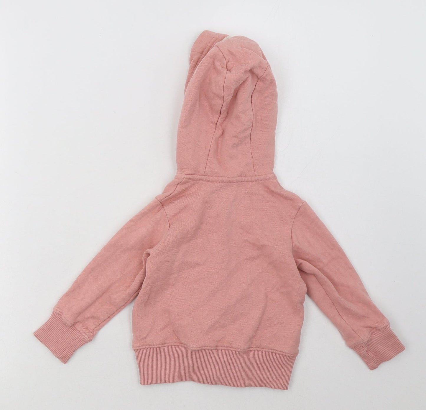 Nutmeg Girls Pink  Cotton Full Zip Hoodie Size 2 Years  Zip