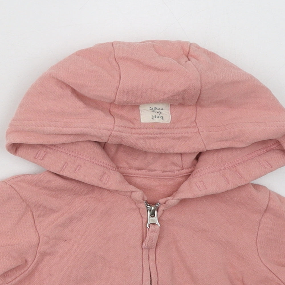 Nutmeg Girls Pink  Cotton Full Zip Hoodie Size 2 Years  Zip
