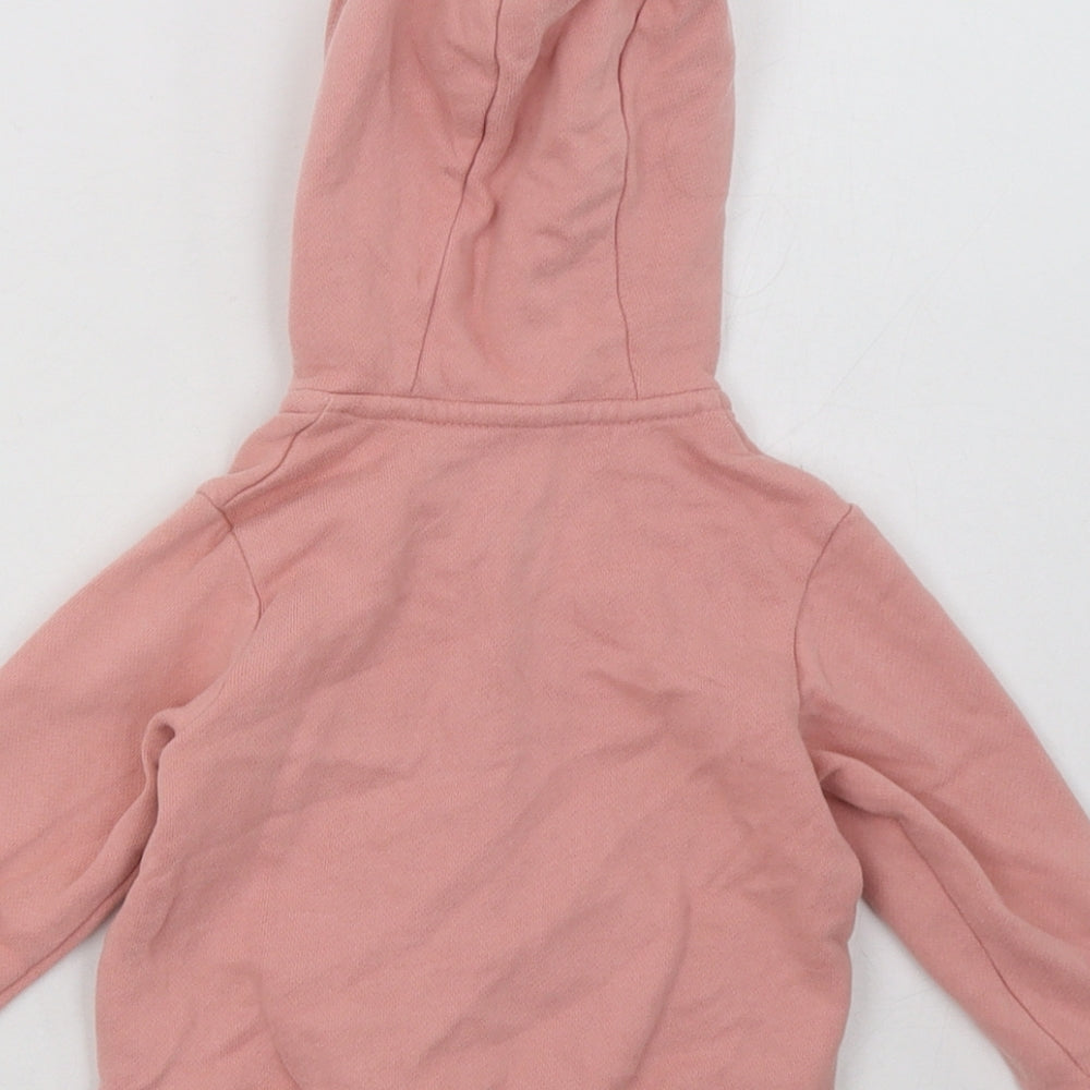 Nutmeg Girls Pink  Cotton Full Zip Hoodie Size 2 Years  Zip