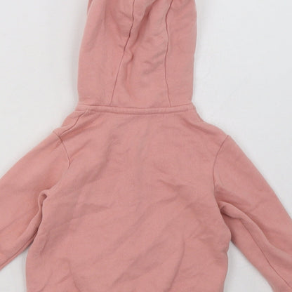 Nutmeg Girls Pink  Cotton Full Zip Hoodie Size 2 Years  Zip