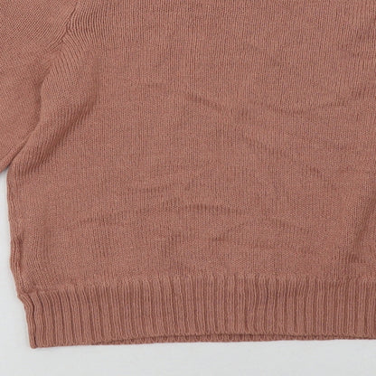 H&M Womens Pink  Acrylic Pullover Sweatshirt Size S  Pullover - Cropped