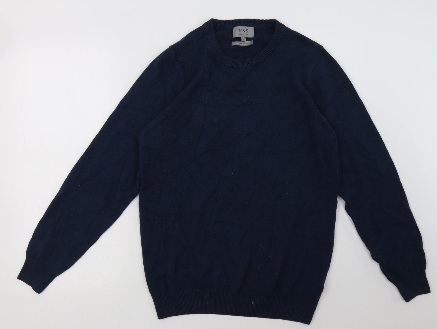 Mens UK Size S Marks and Spencer Blue Pullover Sweatshirt