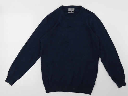 Mens UK Size S Marks and Spencer Blue Pullover Sweatshirt