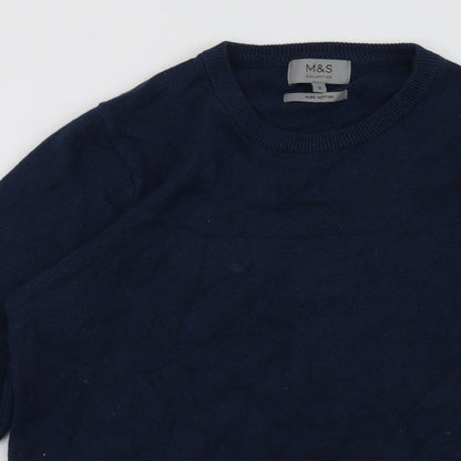 Mens UK Size S Marks and Spencer Blue Pullover Sweatshirt