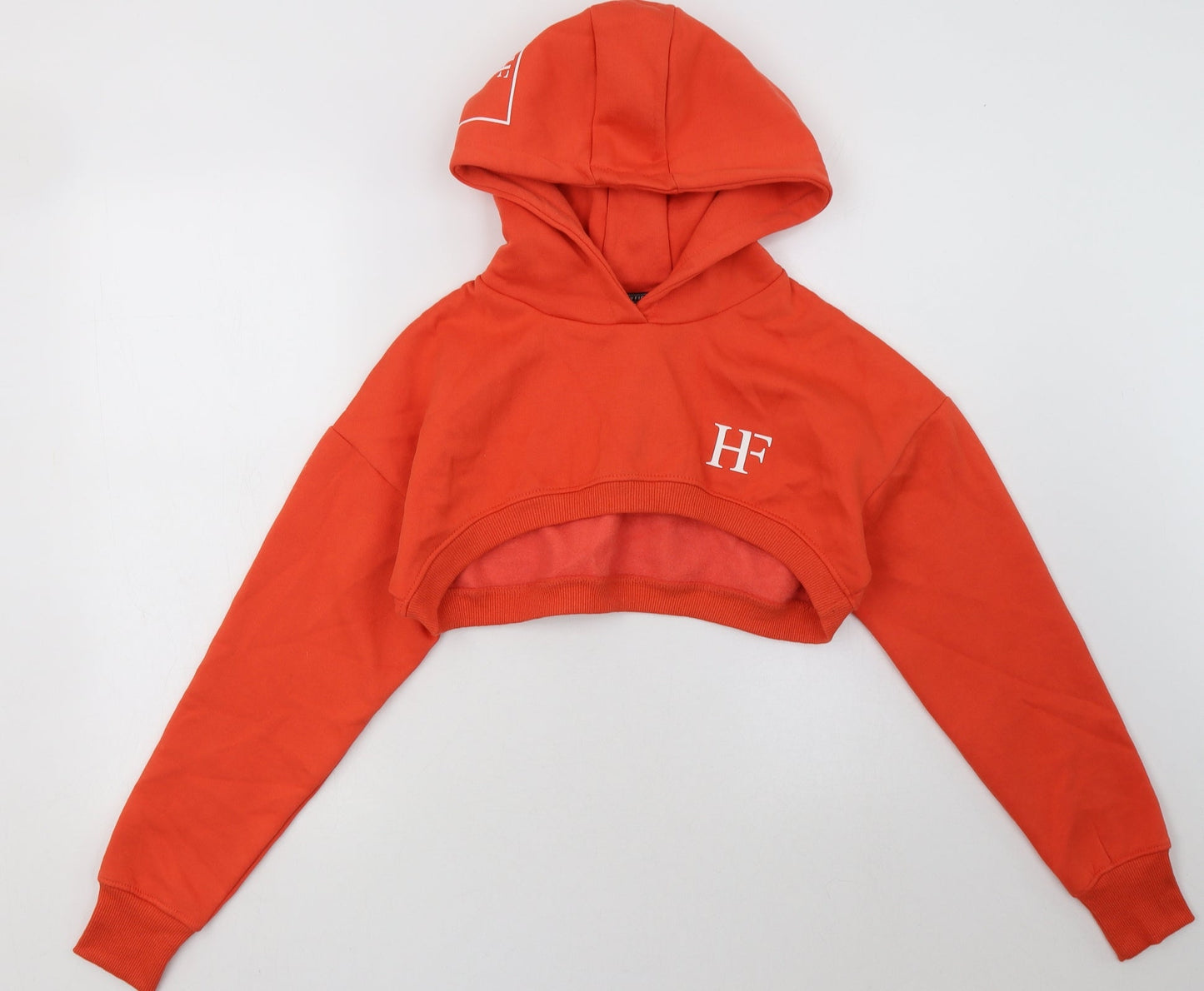 Holyfield Girls Red  Cotton Pullover Hoodie Size 12-13 Years  Pullover - Cropped