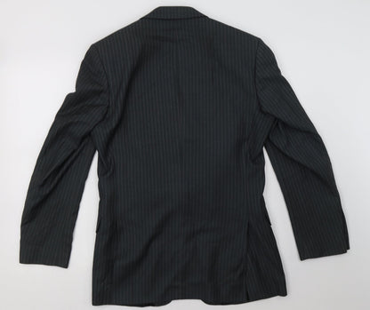 New Look Mens Grey Striped  Jacket Blazer Size 36  Button