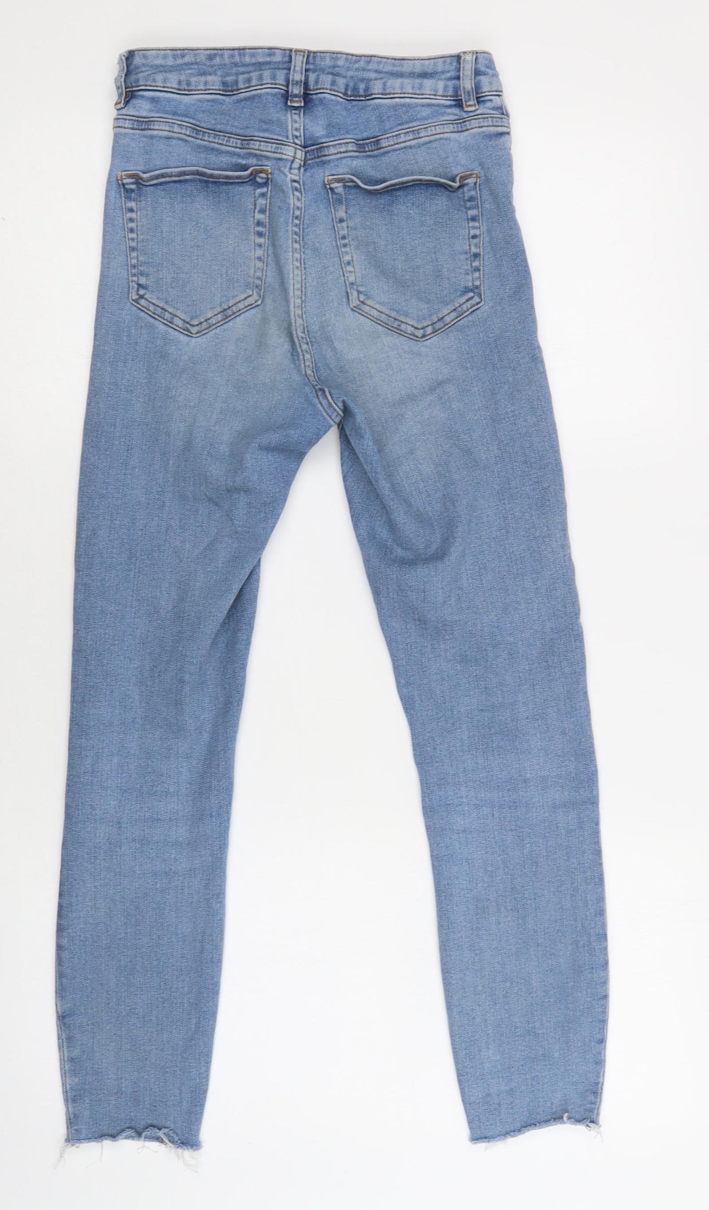 ASOS Womens Blue  Cotton Skinny Jeans Size 26 L30 in Regular Button