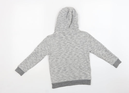 George Boys Grey  Cotton Pullover Hoodie Size 6-7 Years