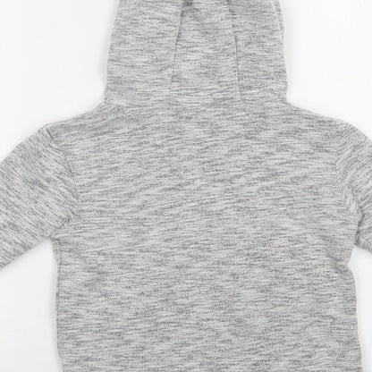 George Girls Grey  Cotton Pullover Hoodie Size 6-7 Years