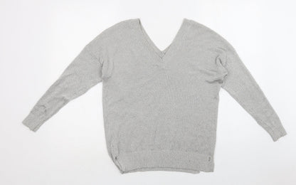 Womens UK Size 6 Topshop Silver Pullover Jumper