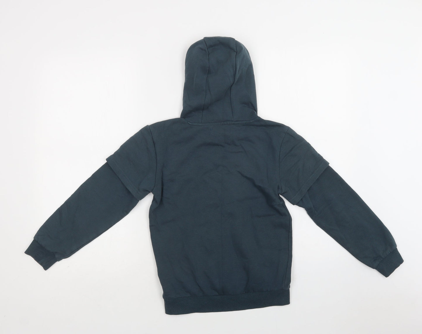 Matalan Boys Green  Cotton Pullover Hoodie Size 9 Years