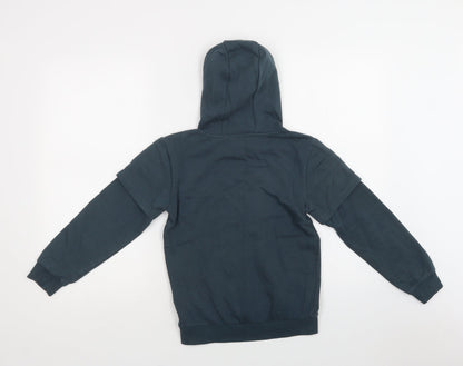 Matalan Boys Green  Cotton Pullover Hoodie Size 9 Years