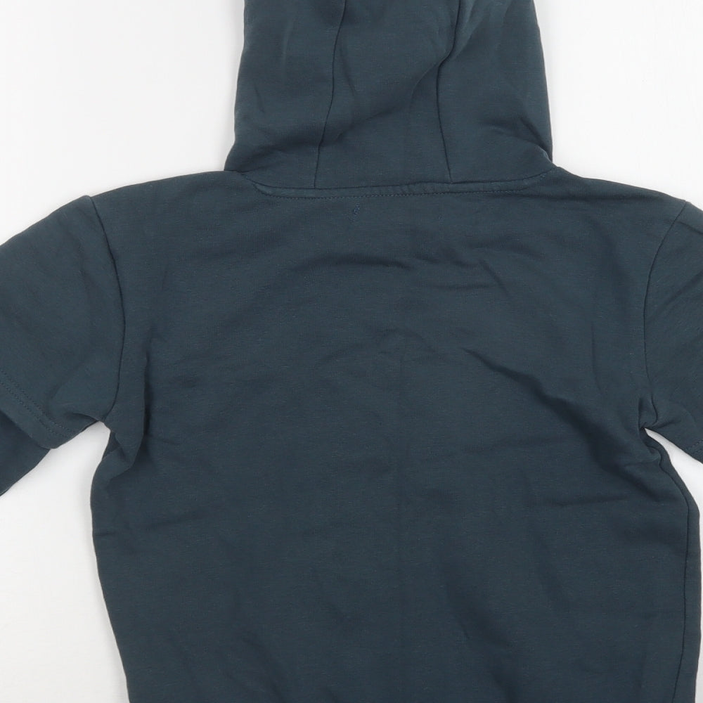 Matalan Boys Green  Cotton Pullover Hoodie Size 9 Years