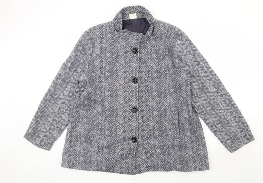 Womens UK Size L Preworn Grey Jacket