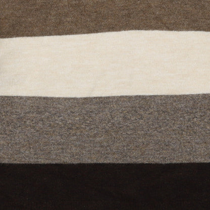 H&M Womens Brown Round Neck Striped Acrylic Pullover Jumper Size XS