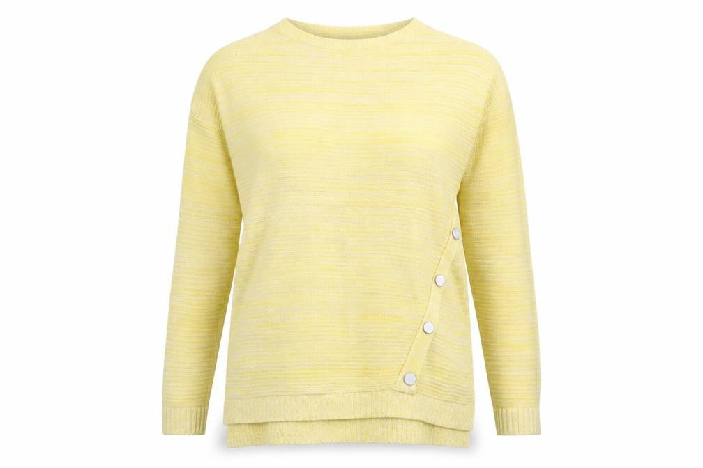 Womens UK Size M Peacocks Yellow Pullover Jumper