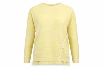 Womens UK Size M Peacocks Yellow Pullover Jumper