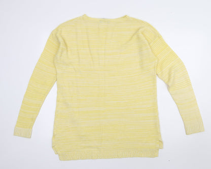 Womens UK Size M Peacocks Yellow Pullover Jumper