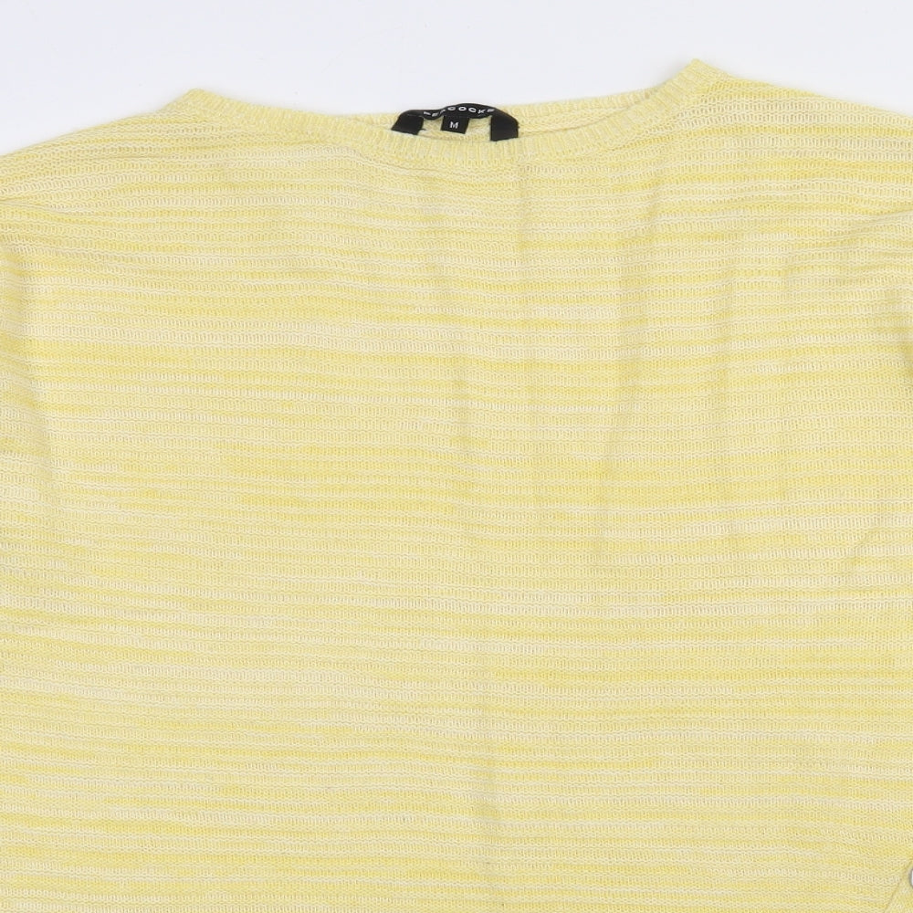 Womens UK Size M Peacocks Yellow Pullover Jumper