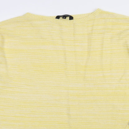 Womens UK Size M Peacocks Yellow Pullover Jumper