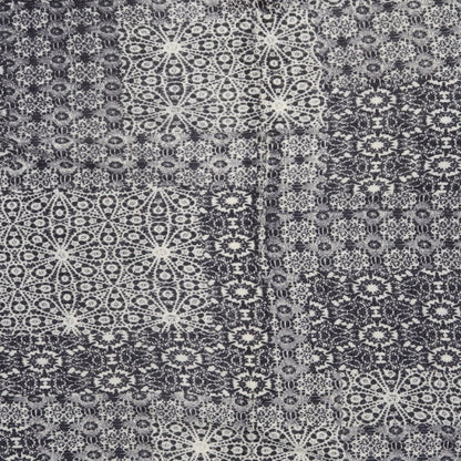 F&F Womens Blue V-Neck Geometric Acrylic Cardigan Jumper Size 12